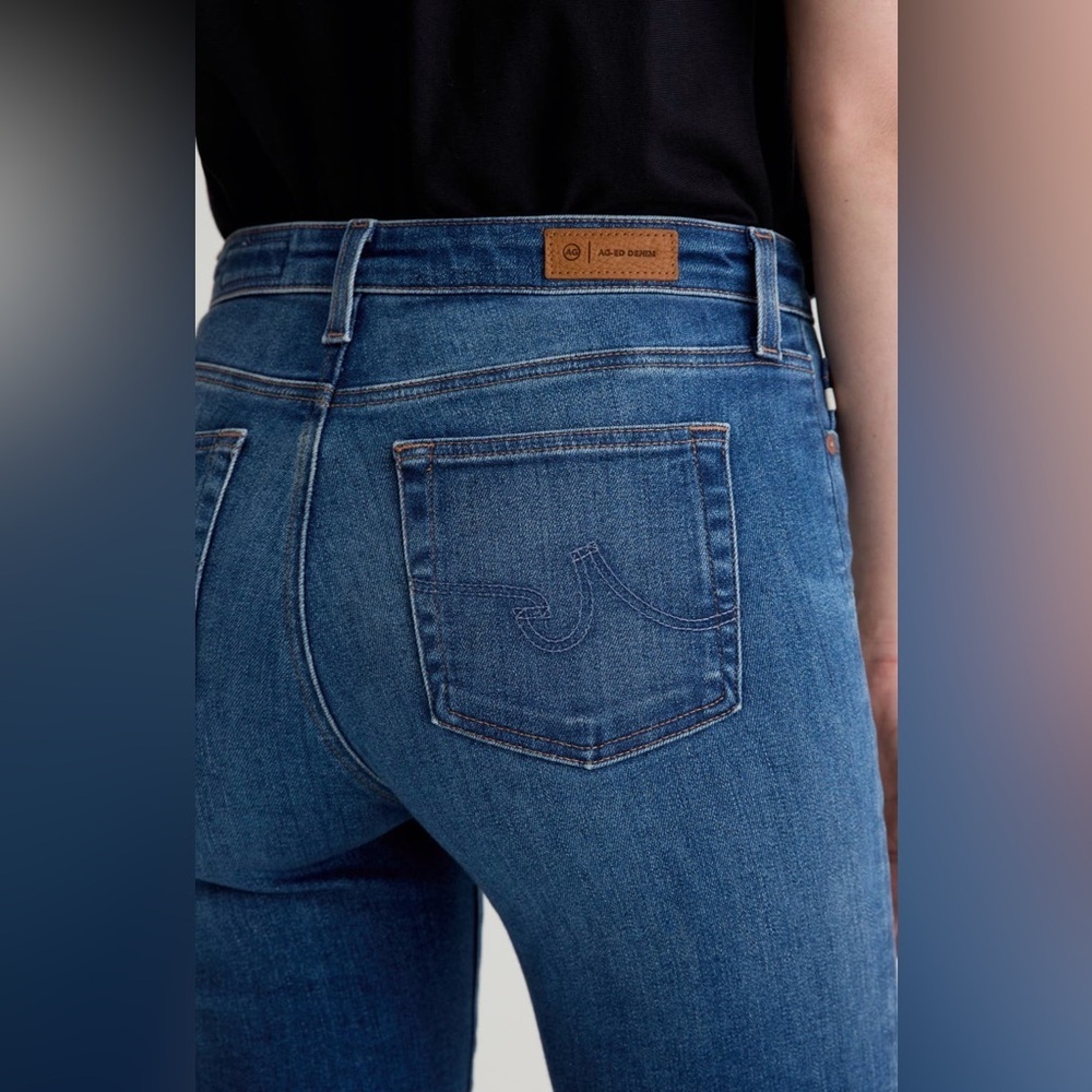 AG Adriano Goldschmied Mid Rise Slim Jeans - Blue - Picture 4 of 8